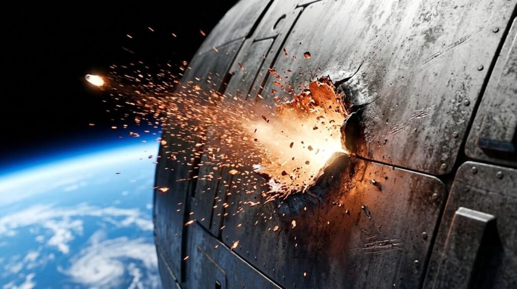 Micrometeoroids Can Punch Through Solid Metal at 22,000 MPH